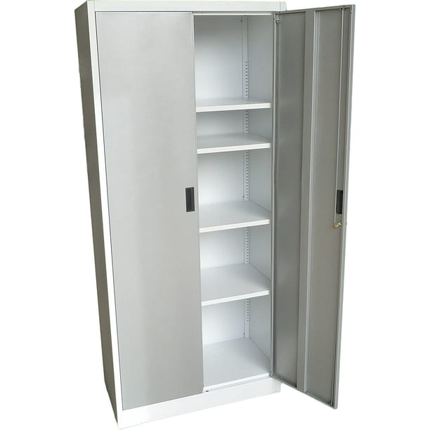 Metal Storage Cabinet 71 Tall, Storage Cabinet With Doors For Kitchen