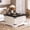 White-1, variant on Winkalon Modern Farmhouse Coffee Table, Square Wood Center Table with Large Storage Space,White