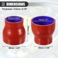 thumbnail image 4 of Unique Bargains Universal Intercooler Hose Reducer Straight Coupler Hose ID 2.24" to 3" Length 3" Silicone Red, 4 of 6