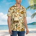 thumbnail image 5 of Goofa Wild West Cowboy Hawaiian Shirt for Men, Unisex Summer Beach Casual Short Sleeve Button Down Shirts,Aloha Tropical Floral print shirt-Medium, 5 of 9