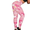 thumbnail image 4 of DISNIMO Love Printed Yoga Leggings for Women, Soft High Waisted Workout Leggings Tummy Control, Breathable Yoga Pants Leggings for Workout Sport, Pink, L, 4 of 6