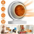 thumbnail image 2 of 300W Desktop Space Heater Electric PTC Heater with 30Â° Tilting Angle 35dB Low Noise Overheat Protection for Indoor Use White, 2 of 10