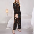 thumbnail image 3 of Lsque Steampunk Cowboy Cat Pattern Long Sleeve Pajama Set for Women - Soft 2-Piece Sleepwear and Loungewear Set with Pockets, Comfy Nightwear-Small, 3 of 7