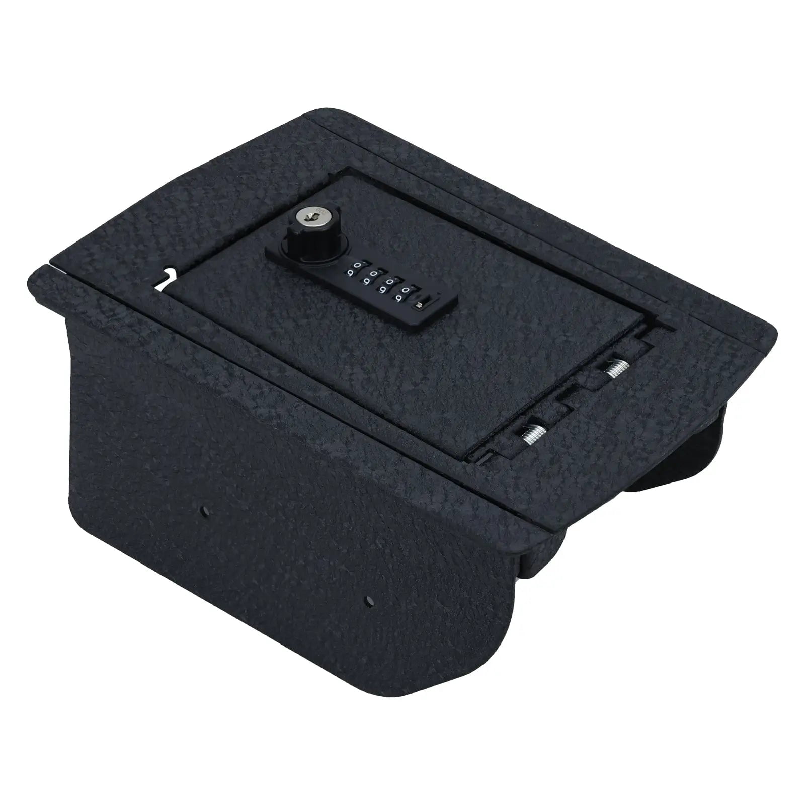 Center Console Gun Safe Vault - WASAI Console Lock Box Compatible with Jeep Grand Cherokee without CD Player 2014-2020, 4 Digit Combination Lock with Key.