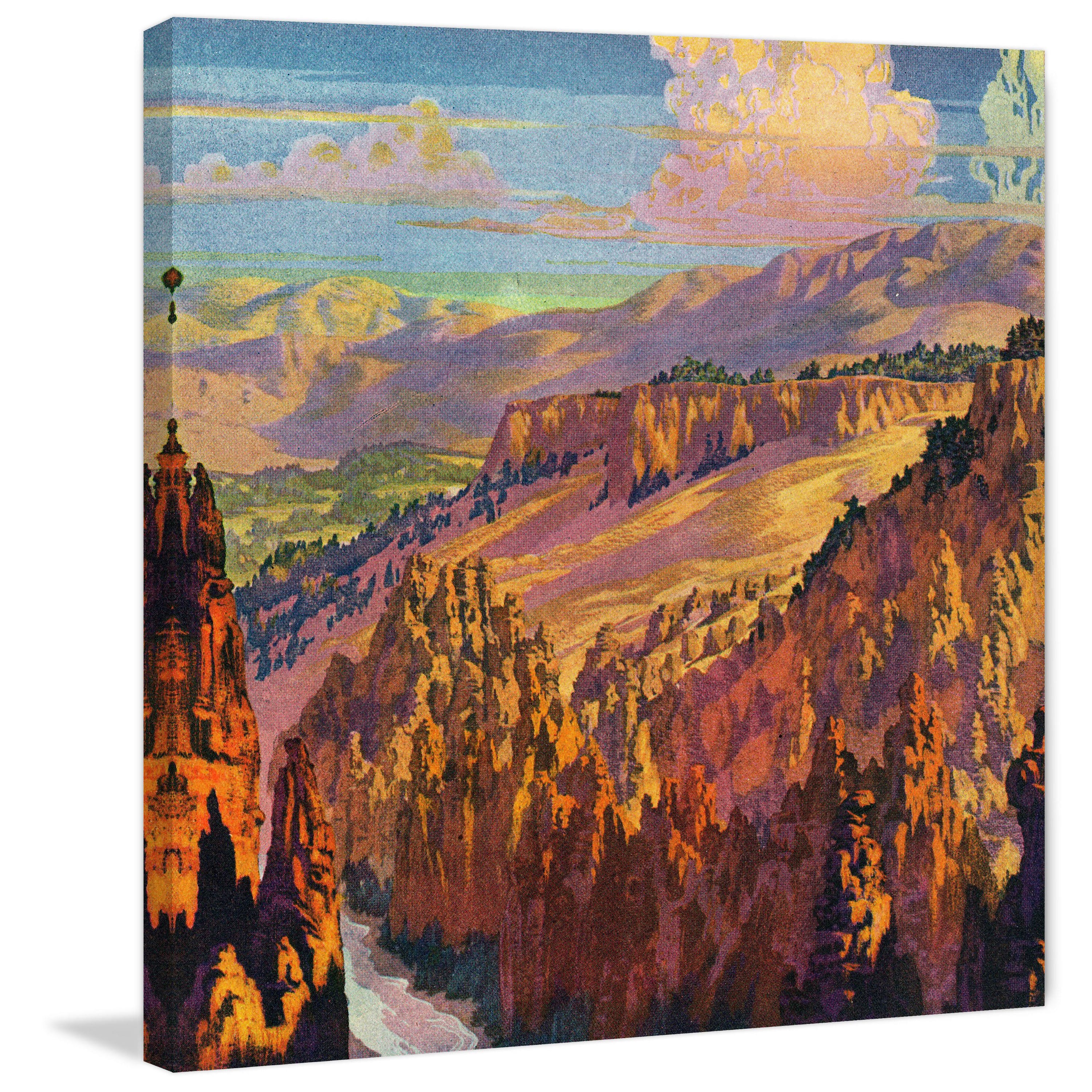 "Grand Canyon" Painting Print on Wrapped Canvas