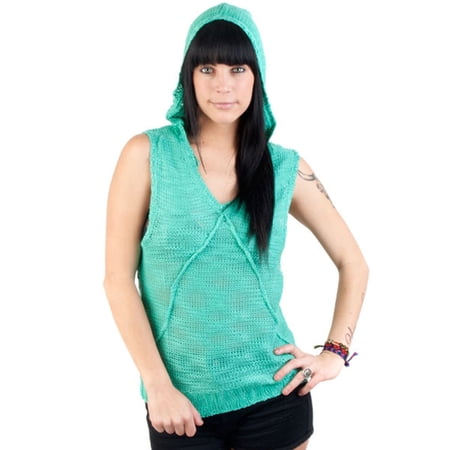 Element - Beacon Lagoon Green Juniors Sleeveless Sweater