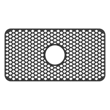 

KI-8jcuD Silicone Kitchen Sink Protector Mat Folding Heat Non Slip Kitchen Sink Mats Grid Accessory Grey for Bottom of Farmhouse Stainless Steel Porcelain Sink Dish Drying Rack in Sink Extra Large