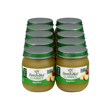 Beech-Nut Classics Apples Baby Food Stage 2 from About 6 Months, 4 oz (Pack of (Best Baby Food Recipes For 6 Month Old)