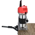 thumbnail image 4 of 800W Trim Router 30000r/min with Transparent Base Edge Guide Wood Laminate Electric Trimmer Compact Palm Router Corded for Woodworking Trimming Slotting Notching / Aluminum Red /, 4 of 7