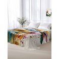 thumbnail image 6 of Twin XL Flat Sheet 66"x102", Hummingbird Soft Lightweight Bedding Flat Sheets Only, Spring Vintage Oil Painting Sunflowers Beige Brushed Microfiber Top Bed Sheet, Breathable StainResistant Bedsheets, 6 of 9