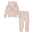 thumbnail image 2 of Juicy Couture Girls Baby Pink Velour Sweatsuit Set, 2 of 3
