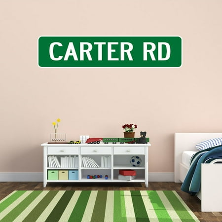 Kids Personalized Sign - VWAQ Custom Name Street Sign Wall Decal, Personalized Road Signs For Kids Room -NS1