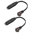 thumbnail image 1 of Cable de extensión DEWENWILS, enchufe plano giratorio de 360°, 1 pie, paquete de 2, 1 of 8