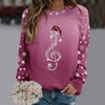thumbnail image 2 of Fgnfyis Christmas Sweatshirt Casual Treble Print Long Sleeve Crewneck Pullover Soft Womens Crewneck Sweatshirt, 2 of 4