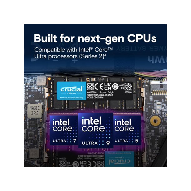 Crucial 64GB (2 x 32GB) 262-Pin DDR5 CSODIMM DDR5 6400 (PC5 51200
