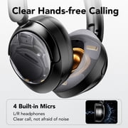 Hybrid Active Noise Cancelling Headphones -53dB, Bluetooth Headphones 5.4, 60H Playtime Wireless Earbuds, Bass Boosted by 90%, Clear Call, Comfort Fit Over Ear Headphones for Travel Home Office PC