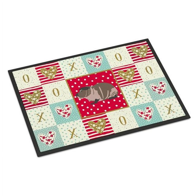 Carolines Treasures CK5435MAT Tapis Intérieur Ou Extérieur 18 x 27 Po. Skinny Cochon d'Inde Love
