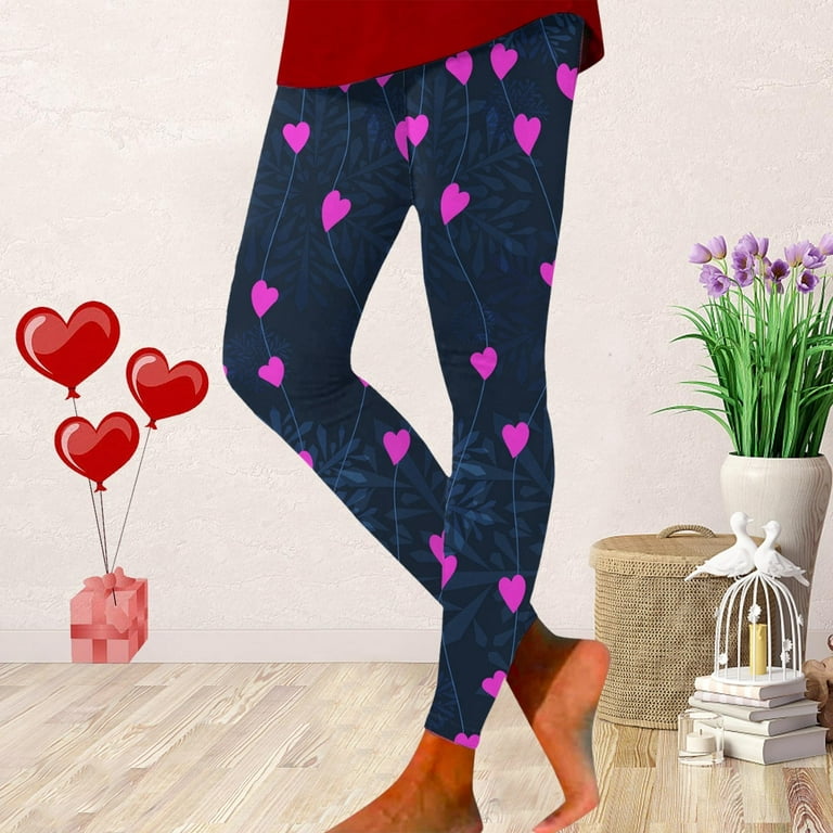 EHQJNJ Private Valentine Women's Valentine's Day Casual Printed Love Yoga  Pants Leggings Girls Leggings Yoga Pants with Pockets for Women Plus Size