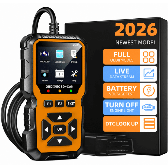 Professional OBD2 Scanner Diagnostic Tool, Enhanced Check Engine Code Reader with Reset OBDII/EOBD Car Diagnostic Scan Tools for All Vehicles After 1996, 2026 Upgraded
