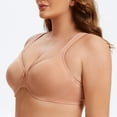 thumbnail image 3 of MELENECA Women's Minimizer Seamless Unlined Comfortable Plus Size Underwire Bra Cappuccino 38DD, 3 of 6