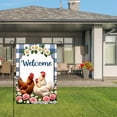 thumbnail image 3 of Joocar Welcome Chickens And Flowers Garden Flag For Spring Summer Home Outdoor Garden Yard Door Decor 12x18 Inch, 3 of 5