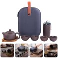 thumbnail image 3 of MasteelfCA 1 Set Portable Tea Cups Teapot Set Purple Clay Kettle Teapot Cup Set Teaware, 3 of 7