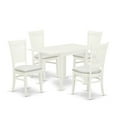 thumbnail image 2 of East West Furniture Dining Table- Dining Chairs, NDVA5-LWH-C, 2 of 6