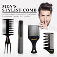 thumbnail image 2 of Xihbxyly Juego de Peines para El Cabello, Kit Profesional de Peinado, Diseño Flexible Anticalor, Peine de Dientes Finos y Anchos, Ideal para Teñir y Seccionar, para Uso En Peluquería o En Casa, Perfe, 2 of 3