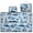 Hawaiian Palm Tree Blue, variant on COEQINE Quilted Golf Cart Seat Cover, Folds Like a Bag with Handle for Easy Carry, Universal Fit 51.2"x30.3" for EZGO Yamaha Club Car 2-Seaters, 4 Pockets, Hawaiian Palm Tree Blue