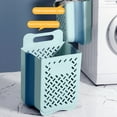 thumbnail image 3 of Organizer Basket Wall Mounted Punch Free PP Portable Dirty Laundry Basket for Home, 3 of 8