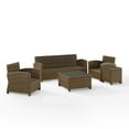 thumbnail image 6 of Crosley Furniture Bradenton 5Pc Outdoor Fabric Sofa Set in Gray & Brown, 6 of 12
