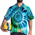 thumbnail image 4 of tie dye77 Men's Hawaiian Shirt, Short Sleeve Printed Button Down Beach Casual Tops, Summer Spread Collar Men's Shirts, 4 of 6
