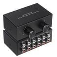 thumbnail image 2 of Bi-directional 4-way Rca Stereo Audio Switch - L/r Sound Channel Audio Switcher, 2 of 5