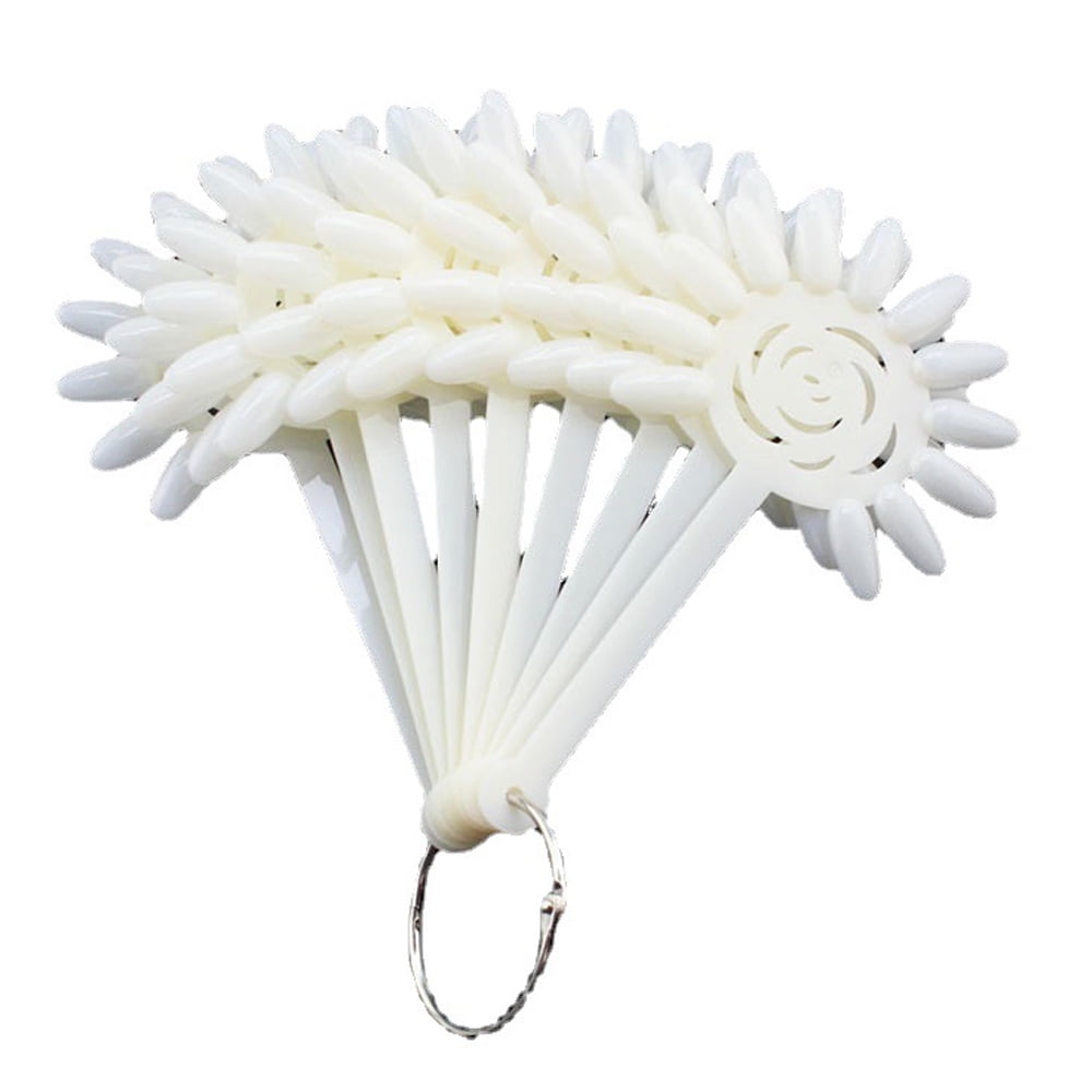 Natural sunflower nail polish display stick with ring fake manicure