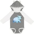 thumbnail image 3 of Inktastic Cute Baby Hippo Boys or Girls Long Sleeve Baby Bodysuit, 3 of 5