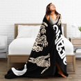 thumbnail image 4 of Blanket Throw Bedding Room Decor Flannel Blankets for Bed Sofa Warm Blankets 80"x60", 4 of 6