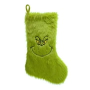 Dr Seuss' The Grinch Who Stole Christmas, Grinch Furry Stocking, 20 inches Tall, Grinch Green