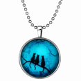 thumbnail image 2 of AYYUFE Lady Three Cats Glow in The Dark Pendant Necklace Steampunk, 2 of 6