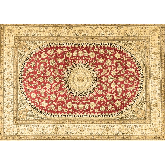 Ahgly Company Indoor Rectangle Persian Brown Traditional Area Rugs, 6' x 9'