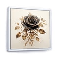 thumbnail image 2 of Designart "Elegance of Vintage Rose in Rosegold III" Floral Framed Wall Art - Grey Rose Entryway Framed Wall Art, 2 of 6