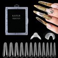 thumbnail image 1 of OUSITAID 120Pcs Dual System Nail Forms Poly UV Gel Finger Extension Artificial Manicure, 1 of 5