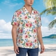 thumbnail image 5 of Goofa Rose Flowers Hawaiian Shirt for Men, Unisex Summer Beach Casual Short Sleeve Button Down Shirts,Aloha Tropical Floral print shirt-3X-Large, 5 of 9