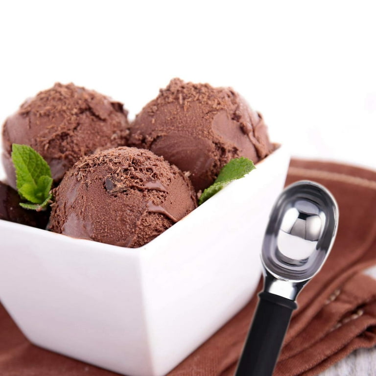 Premium Ice Cream Scoop, Dishwasher Safe Black