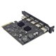 thumbnail image 2 of Tarjeta de Expansión PCIE 4X A USB3.2 de 5 Puertos USB3.2 GEN2 Tarjeta Adaptadora de Alta Velocidad de 10 Gbps Chip AMS3142 PC con, 2 of 9