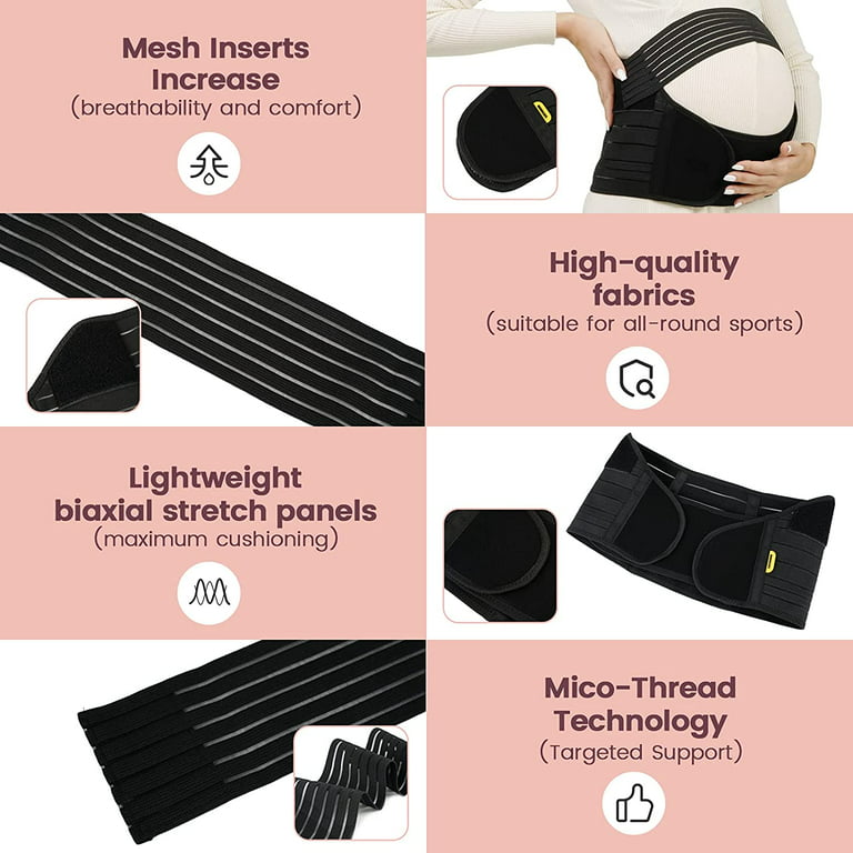 3 in 1 Support Belt for Back Maternity Belt, Pelvic, Hip, Waist Pain, Maternity  Band for Pregnancy with Light and Breathable Materials and Adjustable Size  