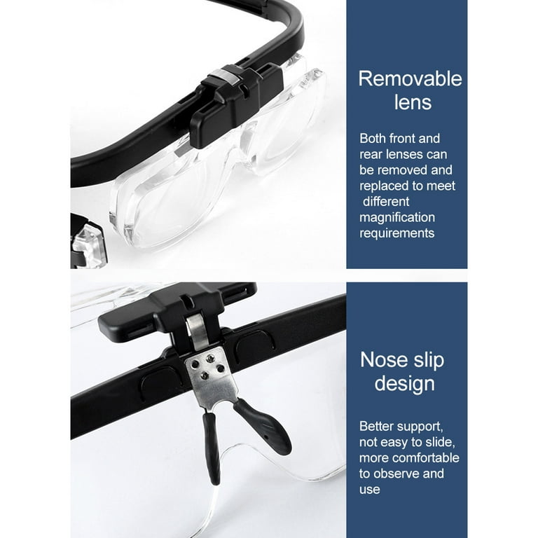 Headband Magnifier: 4 Replaceable Lenses For Mobile Phone - Temu
