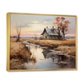 thumbnail image 2 of Designart "Reverie by the Farmhouse River II" Landscapes Floater Framed Wall Art Print, 2 of 7