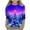 Purple, variant on BFHHYA Kids' Boys Girls Christmas T-Shirt - Christmas Tree Printed 3/4-Sleeve Crew Neck Top for Daily Holiday Wear (3-12Y)