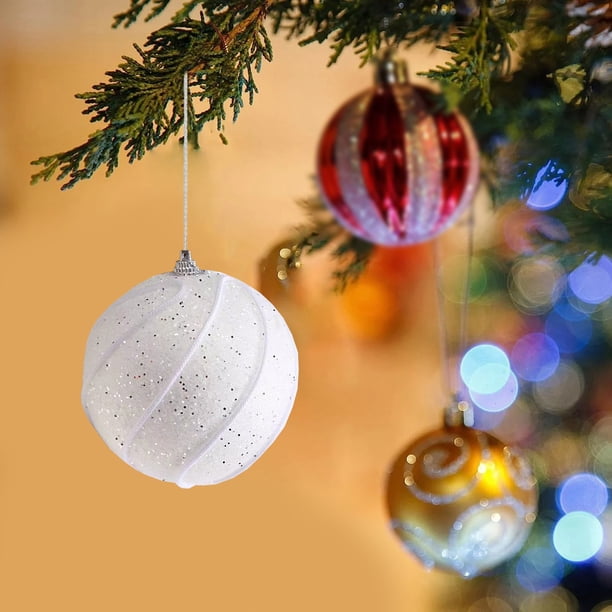 Adornos Colgantes Irrompibles para Árbol de Navidad | Bolas Colgantes Irregulares | Bolas Navideñas de Plástico Resistentes | Artículos Seguros para Fiestas | Decoración para Árboles de Interior y Ex