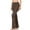 Brown, variant on Women's Premium Cotton Fold Over YOGA Pants Regular and Plus Size